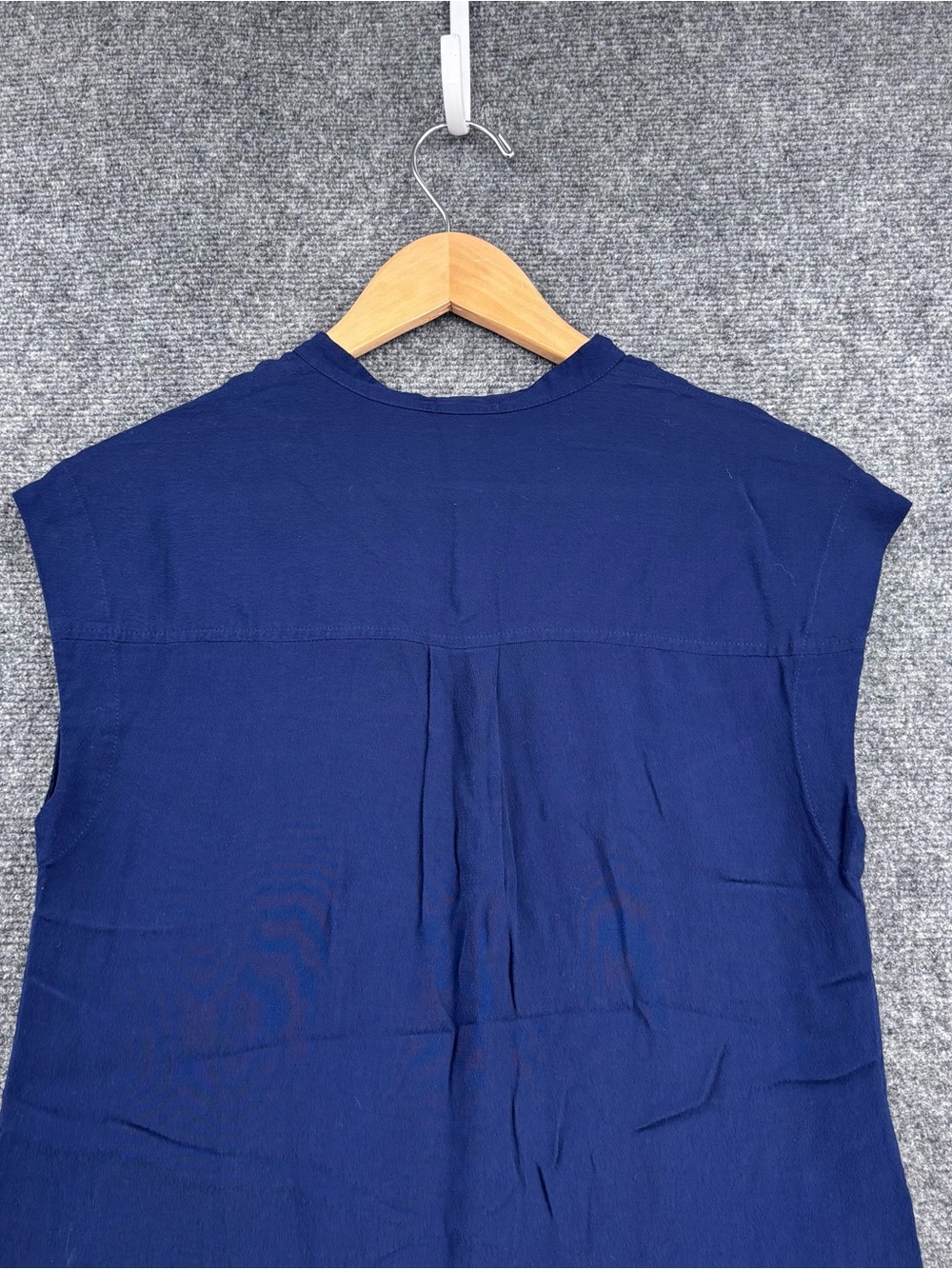 J Crew Blue Minimalist Preppy Easy Tunic Dress Cap Sleeves Women’s XS - Picture 4 of 13